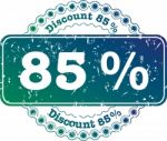 Stamp Discount Eighty Five Percent Stock Photo