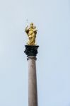 St Marys Column In Munich Stock Photo