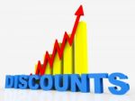 Big Discount Indicates Cut Rate And Data Stock Photo