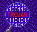 Computer Trojan Indicates Web Site And Communication Stock Photo