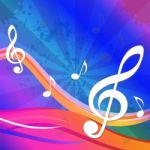 Treble Clef Background Means Artistic And Creative Design Stock Photo