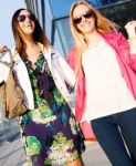 Two Young Friends Shopping Together Stock Photo