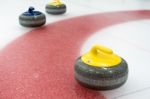 Curling Stones Stock Photo