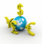 Global Currencies Stock Photo