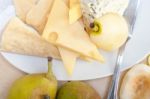 Fresh Pears And Cheese Stock Photo