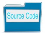Source Code Shows Document Binder And Folders Stock Photo