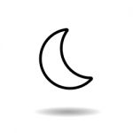 Moon Phase Outline Icon  Illustration Eps10 On White Background Stock Photo