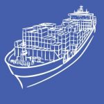 Cargo Ship With Containers Icon Hand Drawn Stock Photo