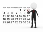 Businessman With Calendar Schedule Stock Photo