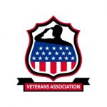 American Veteran Shield Icon Stock Photo