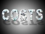 Costs Dollars Means United States And Balance Stock Photo