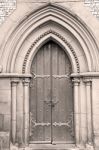 Door Southwark  Cathedral In London England Old Construction And Stock Photo