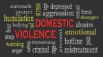 Domestic Violence And Abuse Concept Word Cloud Background Stock Photo