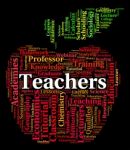 Teachers Word Indicates Give Lessons And Coach Stock Photo
