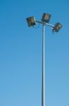 Stadium Lights Pole Stock Photo