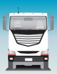 Front View Of Cargo Truck  Illustration Stock Photo