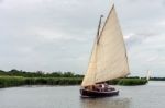 Sailing On Hickling Broad Stock Photo