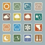 Icon Set Of Weather ,illustration Stock Photo