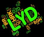 Lyd Currency Represents Worldwide Trading And Currencies Stock Photo