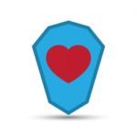  Love Heart Shield Illustration Stock Photo