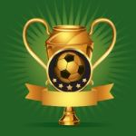 Soccer Golden Medal Stock Photo
