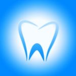 Tooth Icon Represents Dentist Icons And Root Stock Photo