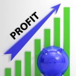 Profit Graph Shows Sales Revenue And Return Stock Photo