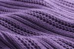 Purple Knit Fabric Background Stock Photo
