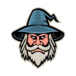 Wizard Head Mascot Stock Photo