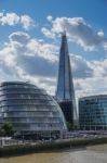 View Of City Hall London And The Shard Stock Photo