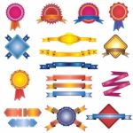 Set Of Labels Badges Ribbons Stock Photo