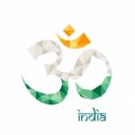 The Om - Symbol Of Hinduism  Icon And Polygon Style Stock Photo