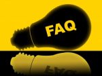 Faq Lightbulb Means Frequently Asked Questions And Answer Stock Photo