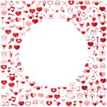 Circle Valentine's Day, Love Icon Stock Photo