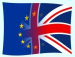 Brexit Flags Shows Britain Patriotism Democracy And Nation Stock Photo
