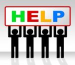 Help Support Represents Information Helps And Solution Stock Photo