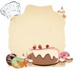 Recipe Template For Desserts Stock Photo