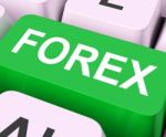 Forex Key Shows Foreign Exchange Or Currency Stock Photo