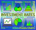Investment Rates Represents Invested Percent And Percentage Stock Photo