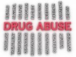 3d Image Drug Abuse Issues Concept Word Cloud Background Stock Photo
