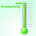 Thermometer Productivity Indicates Mercury Effective And Degree Stock Photo