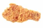 Fried Chicken On White Background Stock Photo
