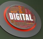 Digital Button Indicates High Tec And Computers 3d Rendering Stock Photo