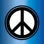 Peace Sign Button Stock Photo
