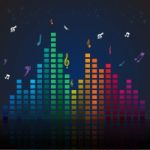 Colorful Music Card Stock Photo