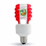 Flag Of  Peru (state) On Bulb Stock Photo