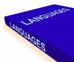 Languages Book Shows Books About Language Stock Photo