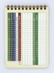 Golf Scorecard Stock Photo