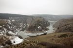 Frozen River Uvac,serbia Stock Photo