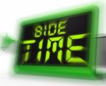 Bide Time Digital Clock Means Wait For Opportune Moment Stock Photo